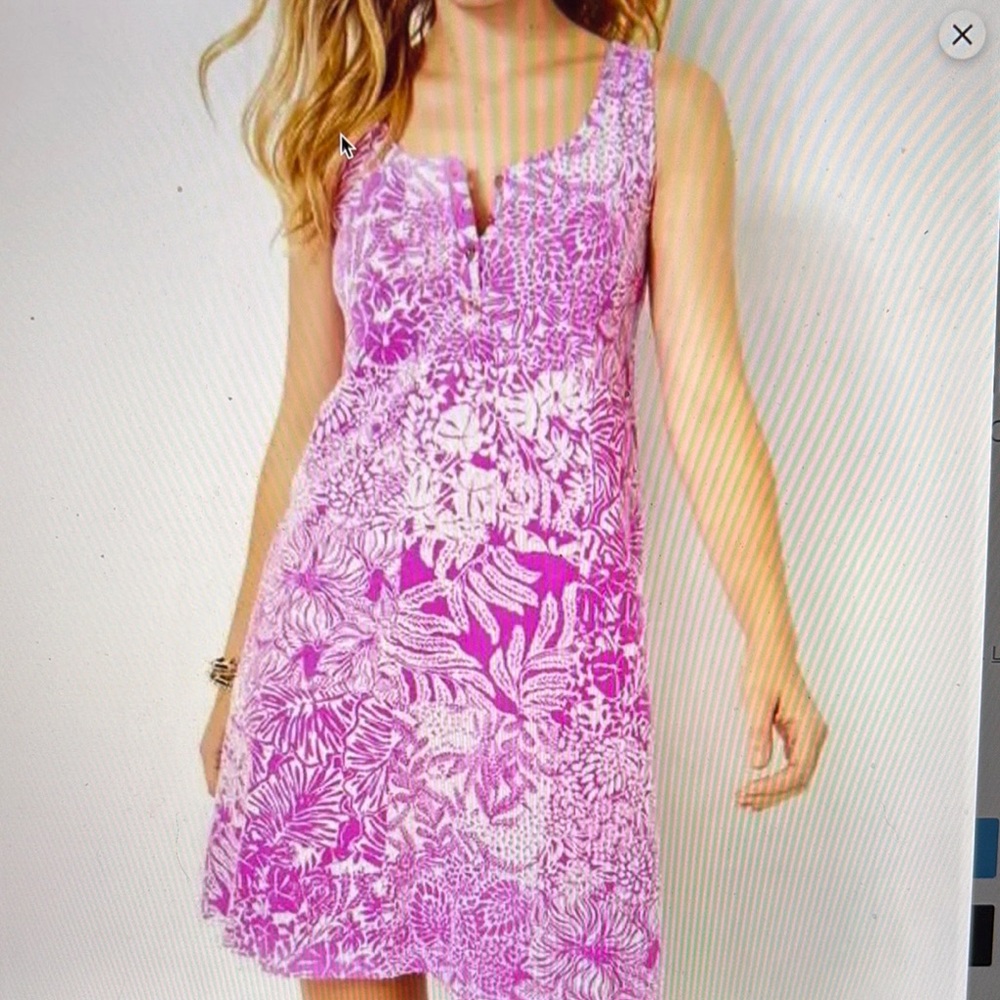 Lilly Pulitzer Lela Henley Tank Dress Size M